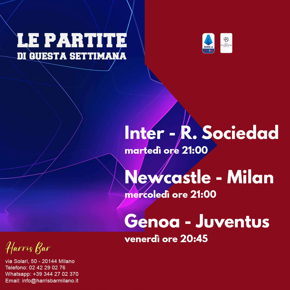 Pub, bar, locale, birreria, paninoteca, piadineria che trasmette partite di calcio, Champions League e Serie A a Milano in zona navigli, Sky, Dazn | Immagine partita