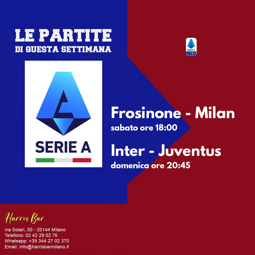 Harris Bar Milano | Pub, Locale, Partite di Calcio Serie A | Calcio in diretta Milano Champions League, Serie A, Giornata 23
