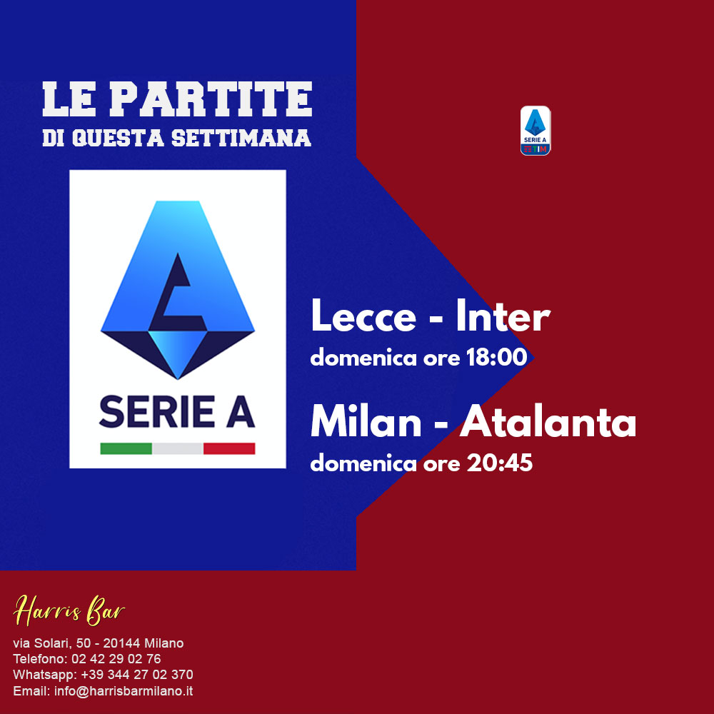 Harris Bar Milano | Pub, Locale, Partite di Calcio Serie A | Calcio in diretta Milano Champions League, Serie A, Giornata 26