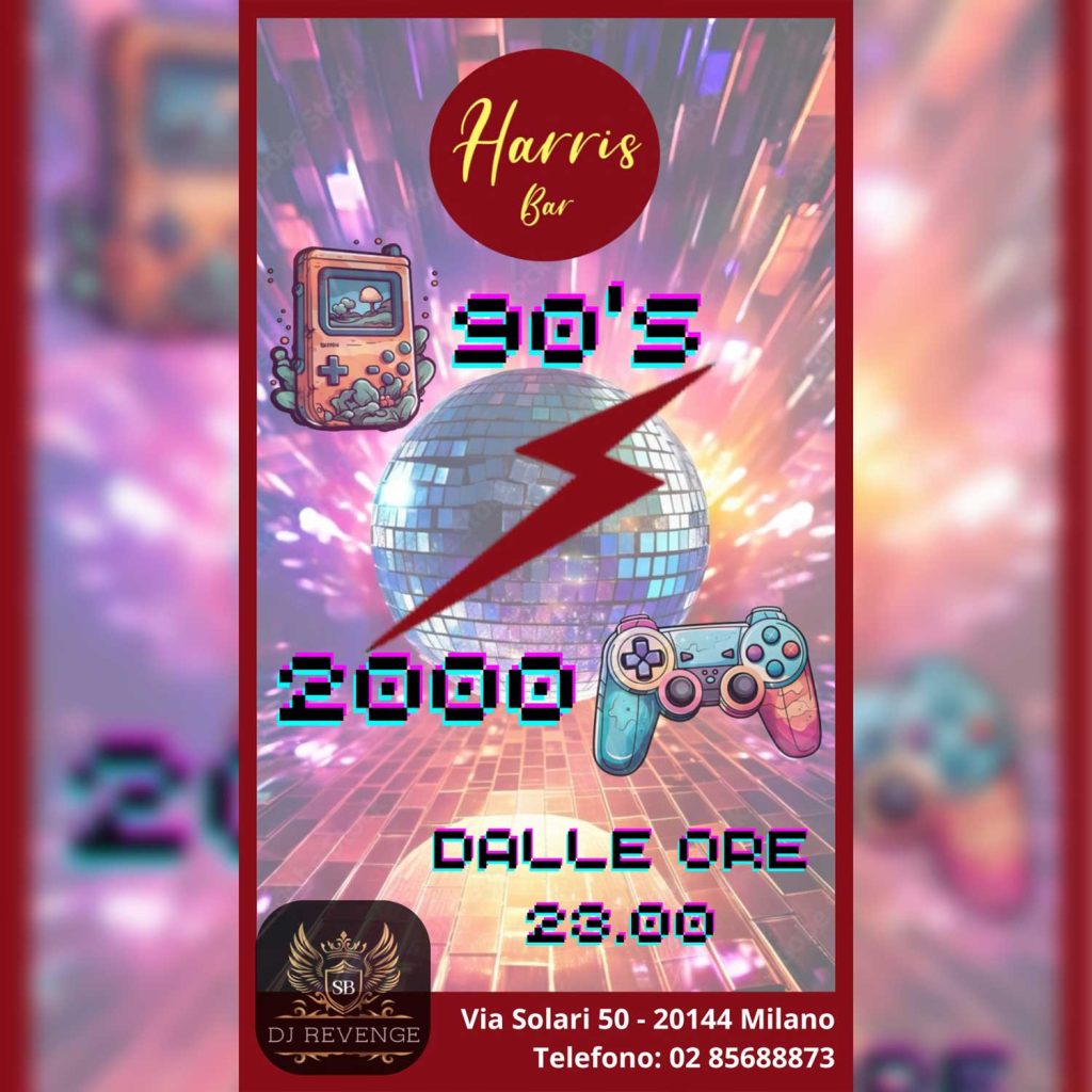 Harris Bar Milano | Musica dal Vivo Live Music | Pub Paninoteca Piadineria Birreria | SB DJ Revenge music 90 2000