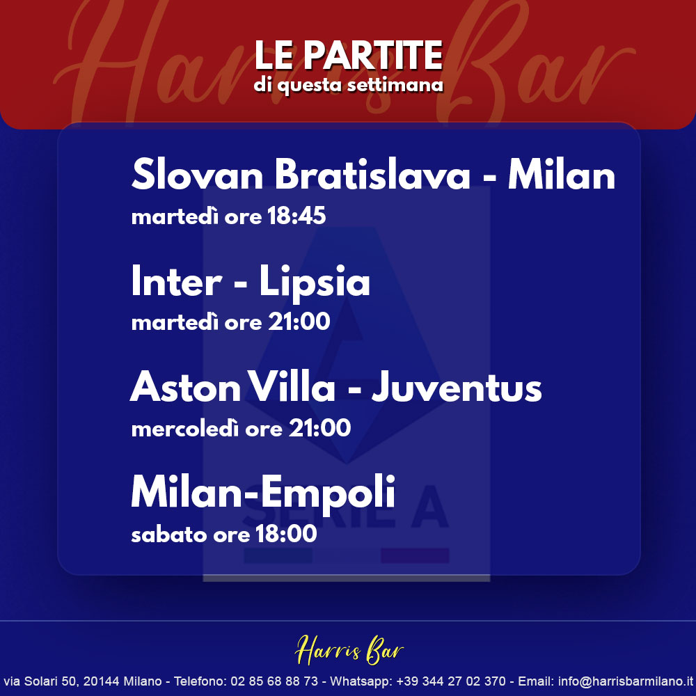 Pub, bar, locale, birreria, paninoteca, piadineria trasmette partite di calcio, Champions League e Serie A a Milano in zona navigli | Immagine partite 14