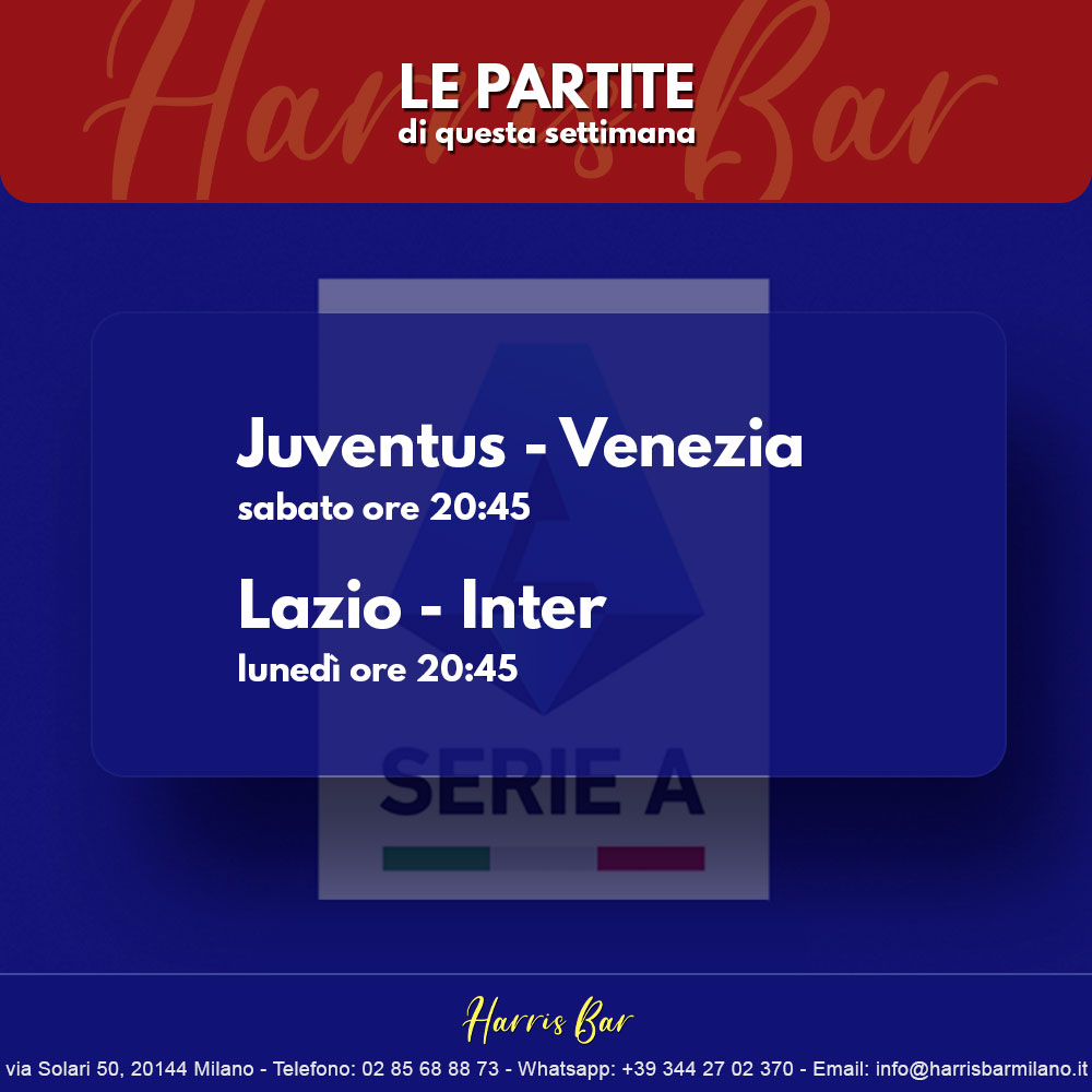 Harris Bar Milano | Pub, Locale, Partite di Calcio Serie A | Calcio in diretta Milano Champions League, Serie A, Giornata 16